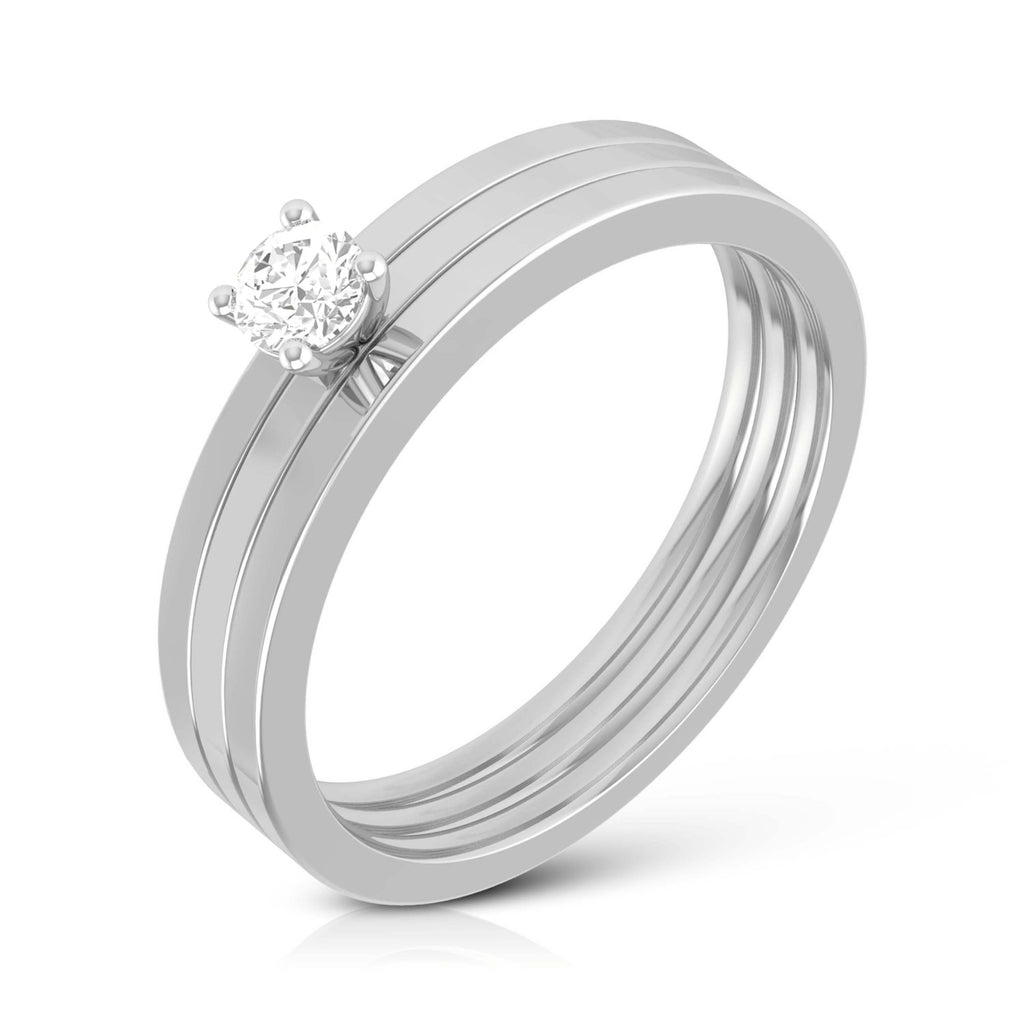 Jewelove™ Rings SI IJ / Women's Band only 15 Pointer Designer Diamond Ring for Women JL PT R-42