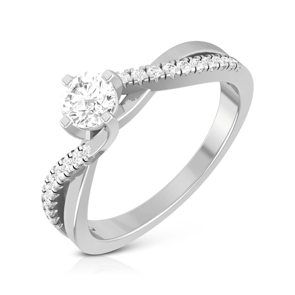 Jewelove™ Rings SI IJ / Women's Band only 15 Pointer Designer Diamonds Ring for Women JL PT R-43