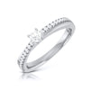 Jewelove™ Rings SI IJ / Women's Band only 15-Pointer Designer Platinum Engagement Ring for Women JL PT R-52