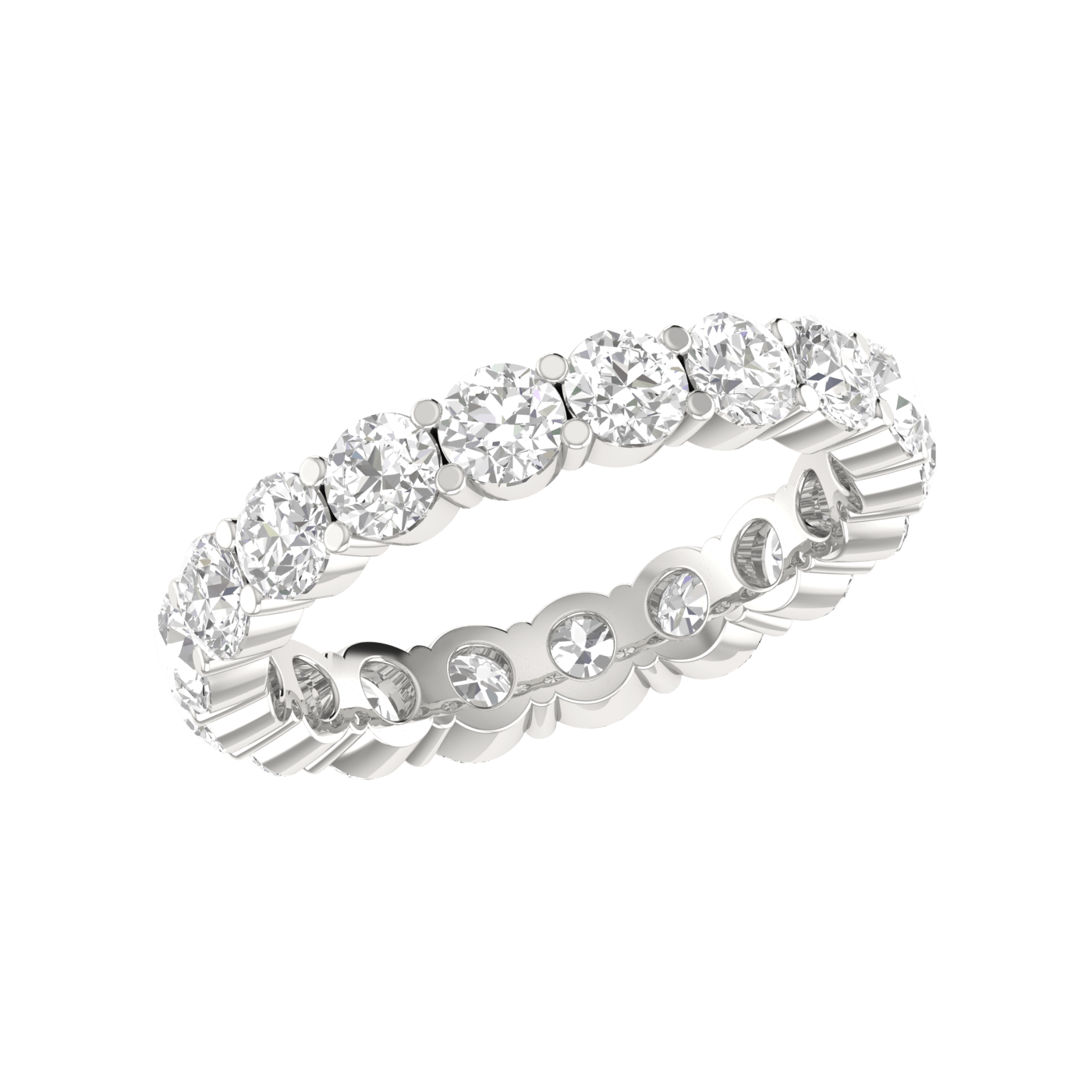 Old English Jewellers 9ct White Gold 0.10ct Cubic Zirconia Wishbone Eternity  Ring size J K L M N O P Q R S (J) : Amazon.co.uk: Fashion