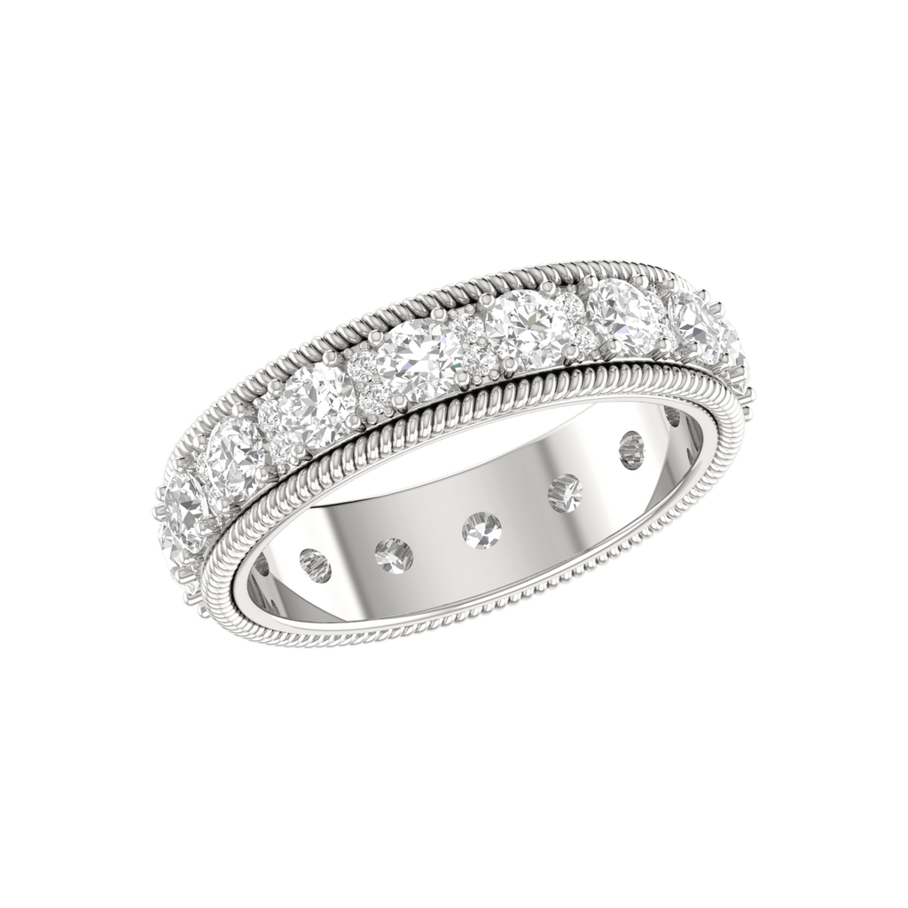 Jewelove™ Rings 15 Pointer Eternity Platinum Diamond Wedding Ring for Women JL PT RD RN 9287