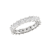 Jewelove™ Rings VVS GH / Women's Band only 15 Pointer Eternity Princess Cut Diamond Platinum Wedding Ring for Women JL PT RD RN 9278-A