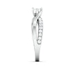 Jewelove™ Rings 15 Pointer Platinum Solitaire Ring with a Twist JL PT 675