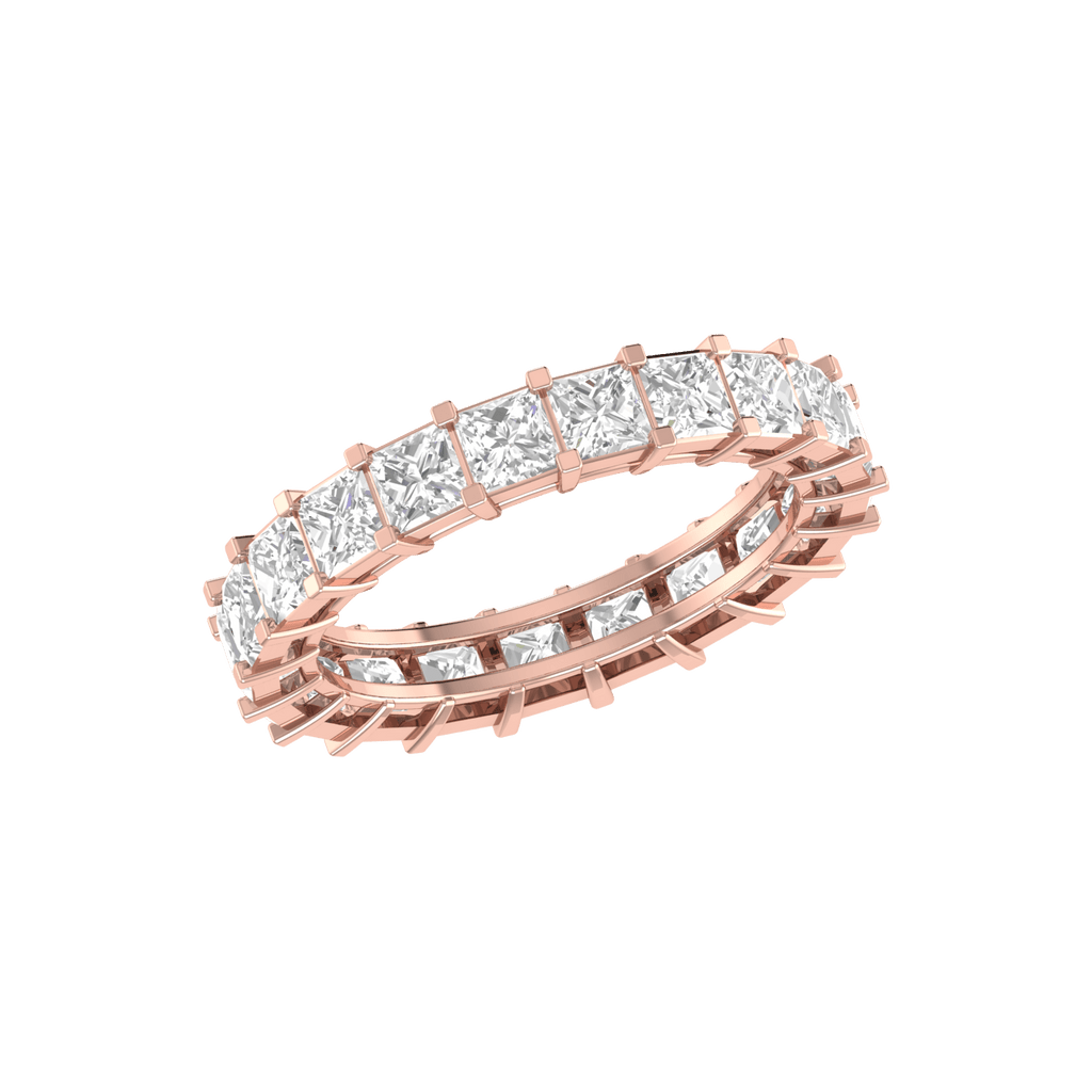 Jewelove™ Rings Women's Band only / VS I 15 Pointer Rose Gold Princess Cut Diamond Engagement Ring JL AU RD RN 9278R-A
