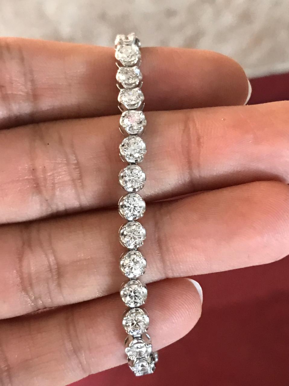 Buy Princess Cut Diamond Tennis Bracelet in 14K White Gold - Red Carpet  Inspired Collection