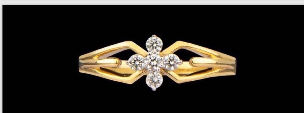 Jewelove™ 18K Gold Ring with Diamonds