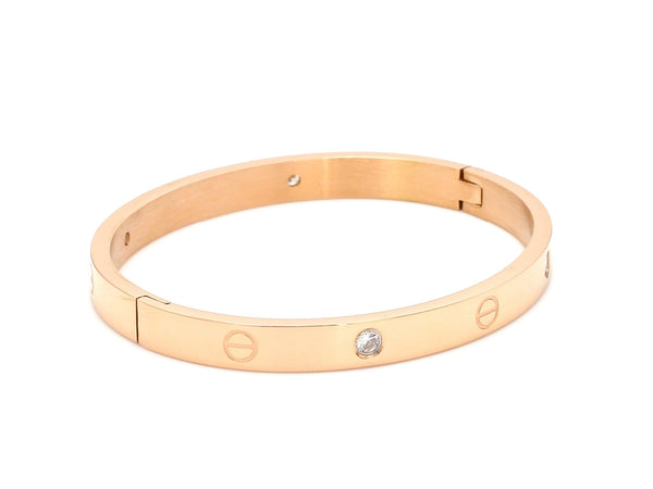 Jewelove™ Bangles & Bracelets 18K Rose Gold Diamond Bracelet for Men