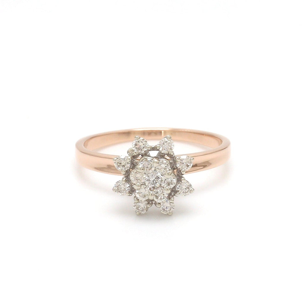 Jewelove™ Rings 18K Rose Gold ring with diamonds for Women