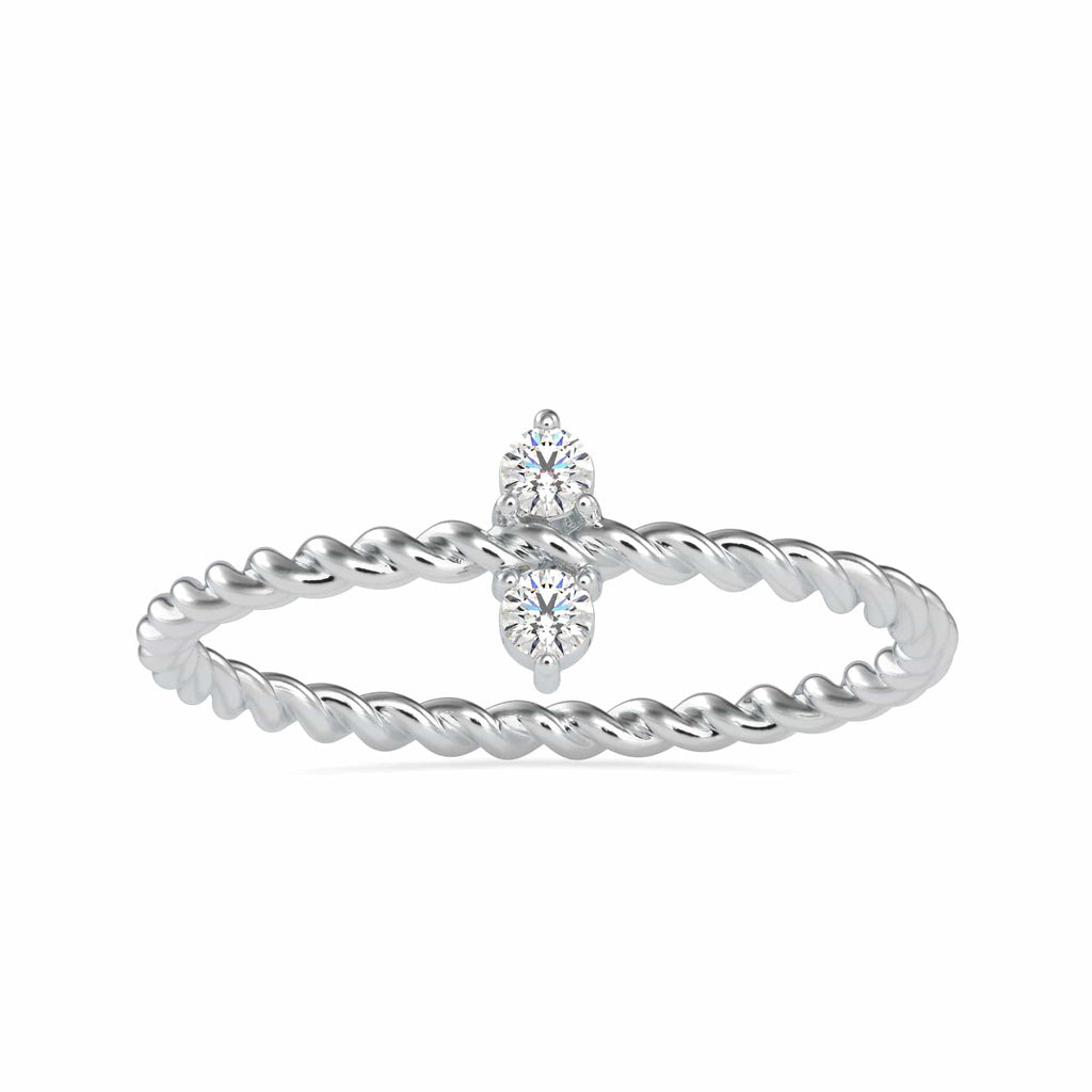 Jewelove™ Rings 2 Diamond Platinum Engagement Ring JL PT 0670