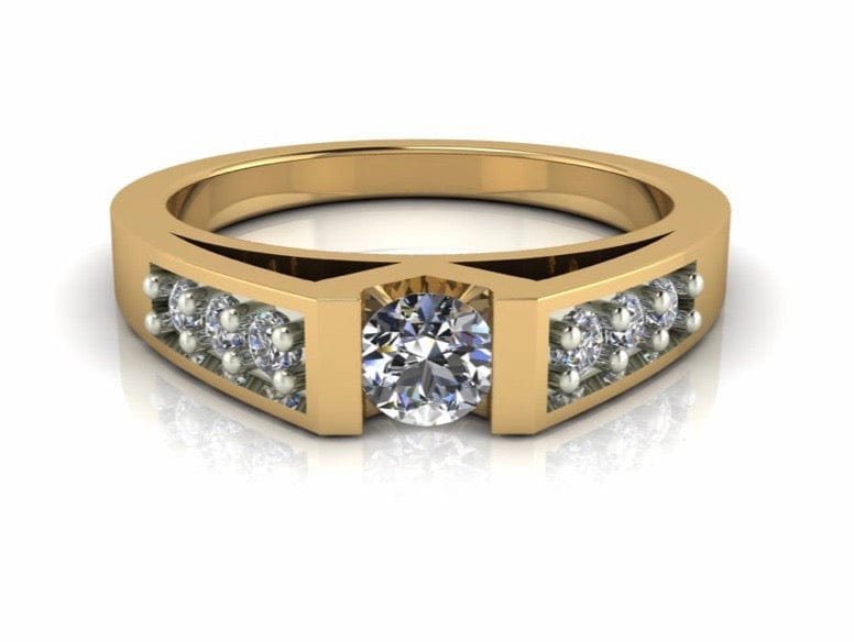 Yellow Gold and Aquamarine Solitare Wood Engagement Ring | Naturaleza  Organic Jewelry & – Naturaleza Organic Jewelry & Wood Rings