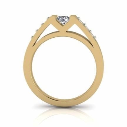 Custom Men's Gold Nugget & Diamond Ring - Jewelers Loupe St George, Utah