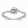 Jewelove™ Rings 20 Pointer Designer Curvy Solitaire Platinum Ring for Women JL PT 332