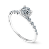 Jewelove™ Rings SI IJ / Women's Band only 20 Pointer Diamond Accents Platinum Ring JL PT 1202-C