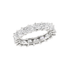 Jewelove™ Rings VS-I / Women's Band only 20 Pointer Eternity Princess Cut Diamond Platinum Wedding Ring for Women JL PT RD RN 9281-A