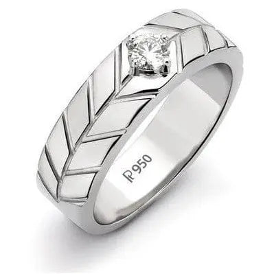 Diamond Platinum Band Ring | Mens Gold Diamond Wedding Bands|