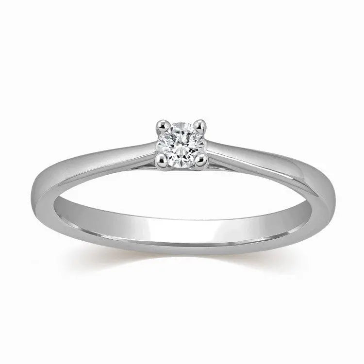 20 Pointer Platinum Solitaire Ring for Women SJ PTO 306 in India