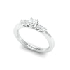 Jewelove™ Rings 20 Pointer Solitaire, 5 Diamond Platinum Ring with Diamond Accents for Women JL PT 323