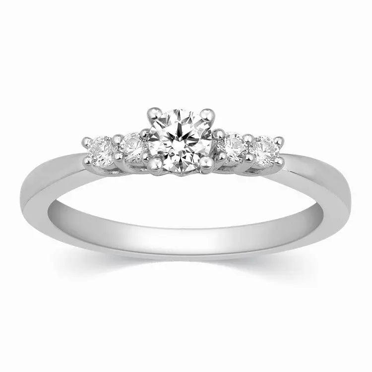 Platinum Solitaire Rings in India - 30 Pointer Solitaire Platinum Ring With Diamond Accents For Women JL PT 323