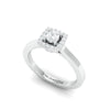 Jewelove™ Rings J VS / Women's Band only 20 Pointer Square Halo Diamond Platinum Engagement Ring JL PT 325