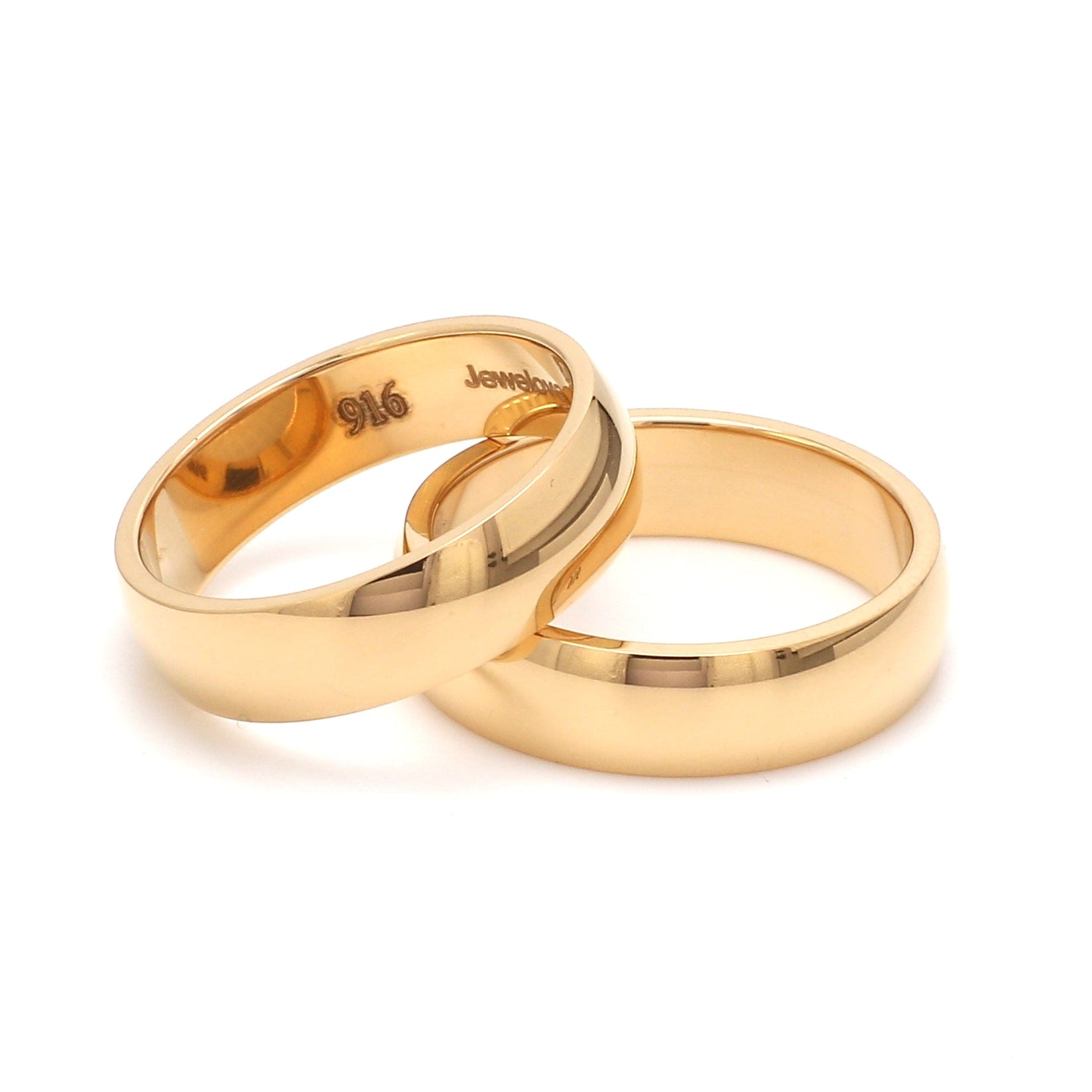 Diamond-Cut Wedding Band Ring for Men & Women 18k Gold
