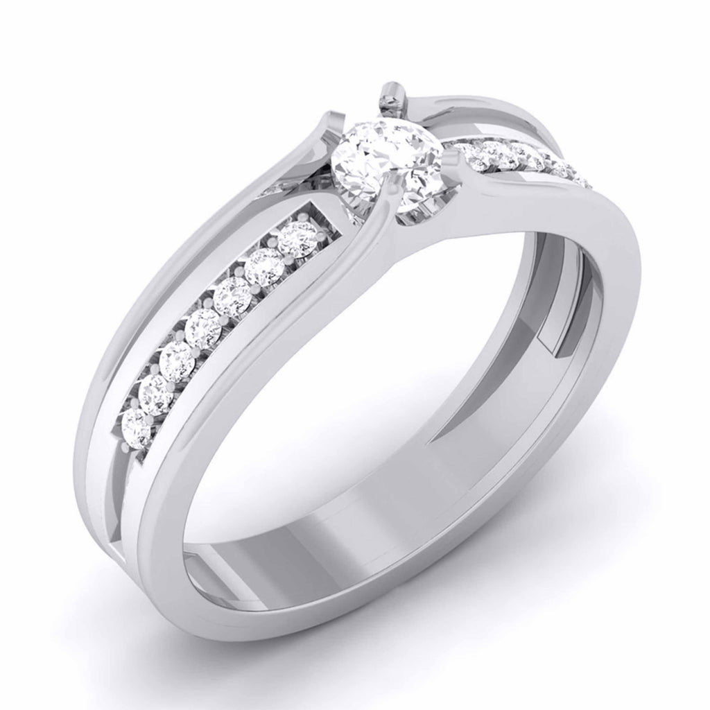 Jewelove™ Rings SI IJ / Men's Band only 25-Pointer Designer Platinum Ring for Men JL PT 5856