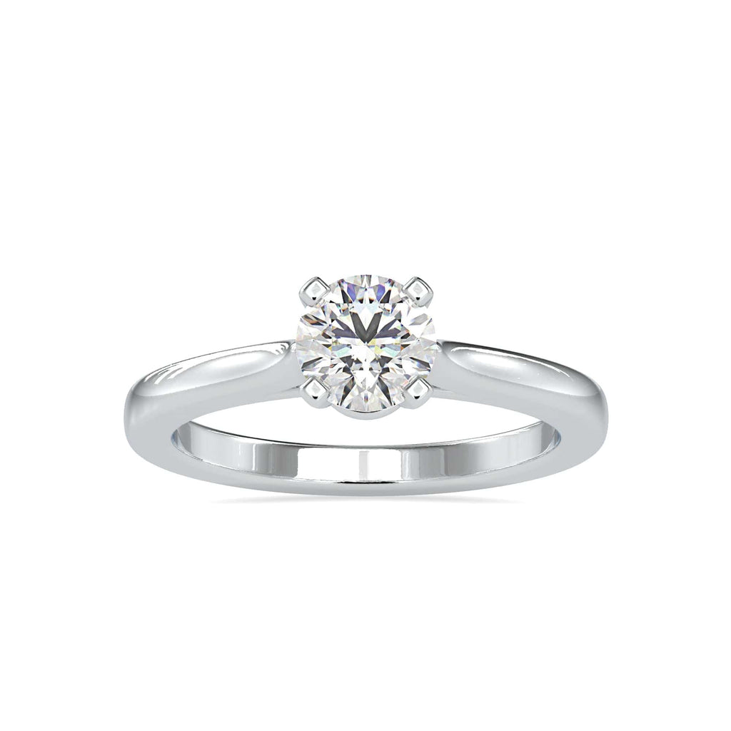 Jewelove™ Rings Women's Band only / SI IJ 25-Pointer Diamond Platinum Engagement Ring JL PT 0176-A