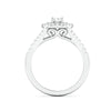 Jewelove™ Rings 25-Pointer Double Halo Platinum Solitaire Engagement Ring for Women JL PT 978