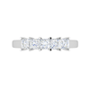 Jewelove™ Rings 25 Pointer Half Eternity Platinum Princess cut Diamonds Ring for Women JL PT WB PR 138
