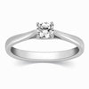 Jewelove™ Rings SI IJ / Women's Band Only 25 Pointer Platinum Solitaire Cathedral Ring for Women JL PT 330