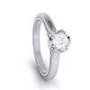 Jewelove™ Rings 25-Pointer Platinum Solitaire Engagement Ring with Milgrain Touch JL PT G-111
