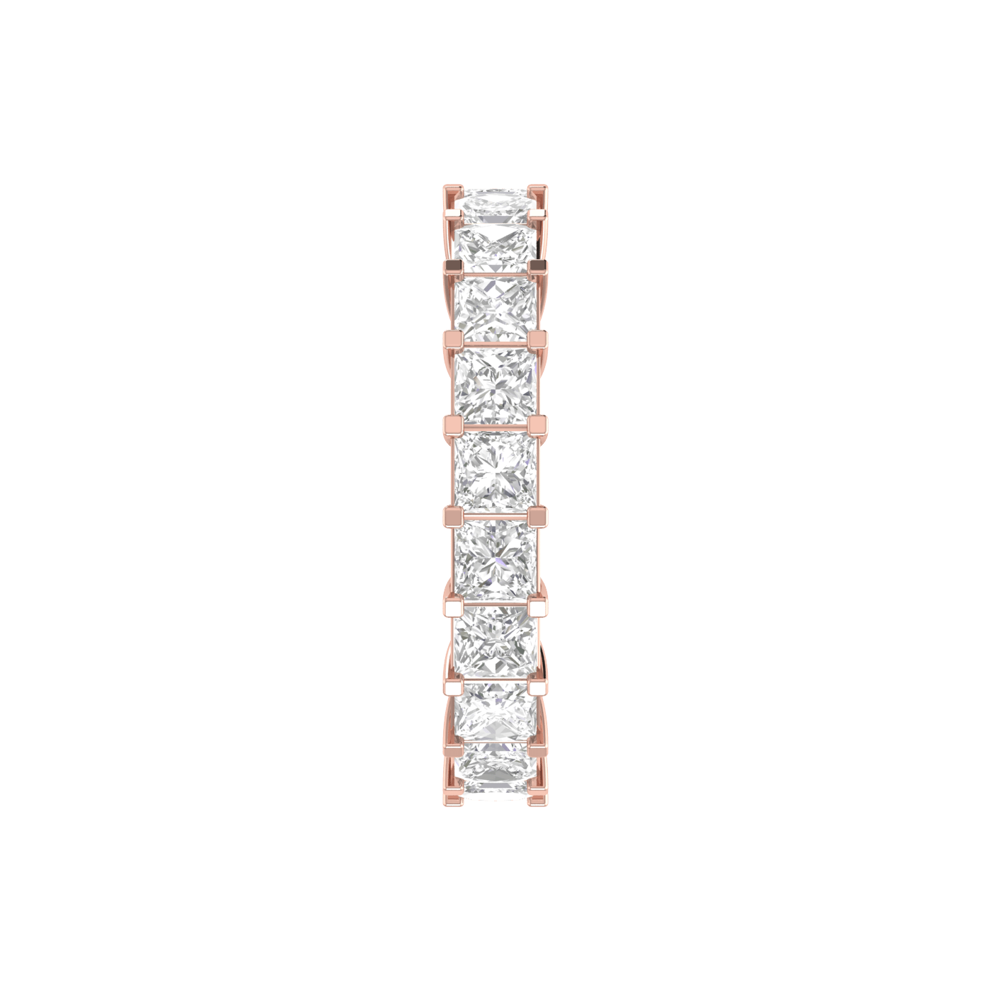 Jewelove™ Rings Women's Band only / VS I 25 Pointer Rose Gold Princess Cut Diamond Engagement Ring JL AU RD RN 9278R