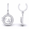 Jewelove™ Pendants & Earrings 3 Butterfly Circle Platinum with Diamond Pendant Set JL PT P 6225