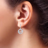 Jewelove™ Pendants & Earrings 3 Butterfly Circle Platinum with Diamond Pendant Set JL PT P 6225
