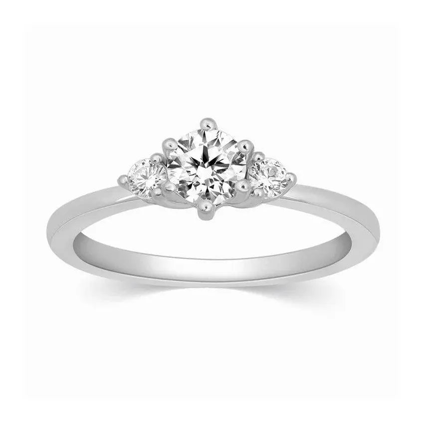 14K White Gold Three Stone Plus Diamond Ring 001-120-00318 | Koerbers Fine  Jewelry Inc | New Albany, IN