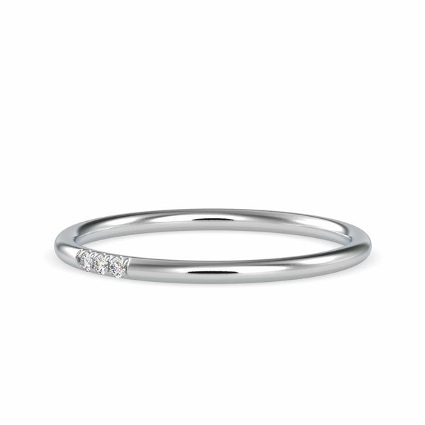 Jewelove™ Rings 3 Diamond Platinum Ring for Women JL PT 0641