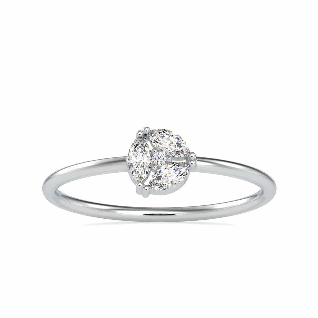 Jewelove™ Rings 3 Marquise Cut Diamond Platinum Engagement Ring JL PT 0668