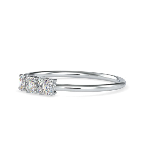 Jewelove™ Rings 3 Oval Cut Diamond Platinum Engagement Ring JL PT 0646