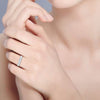 Jewelove™ Rings 3 row Platinum Diamond Ring for Women JL PT WB RD 167