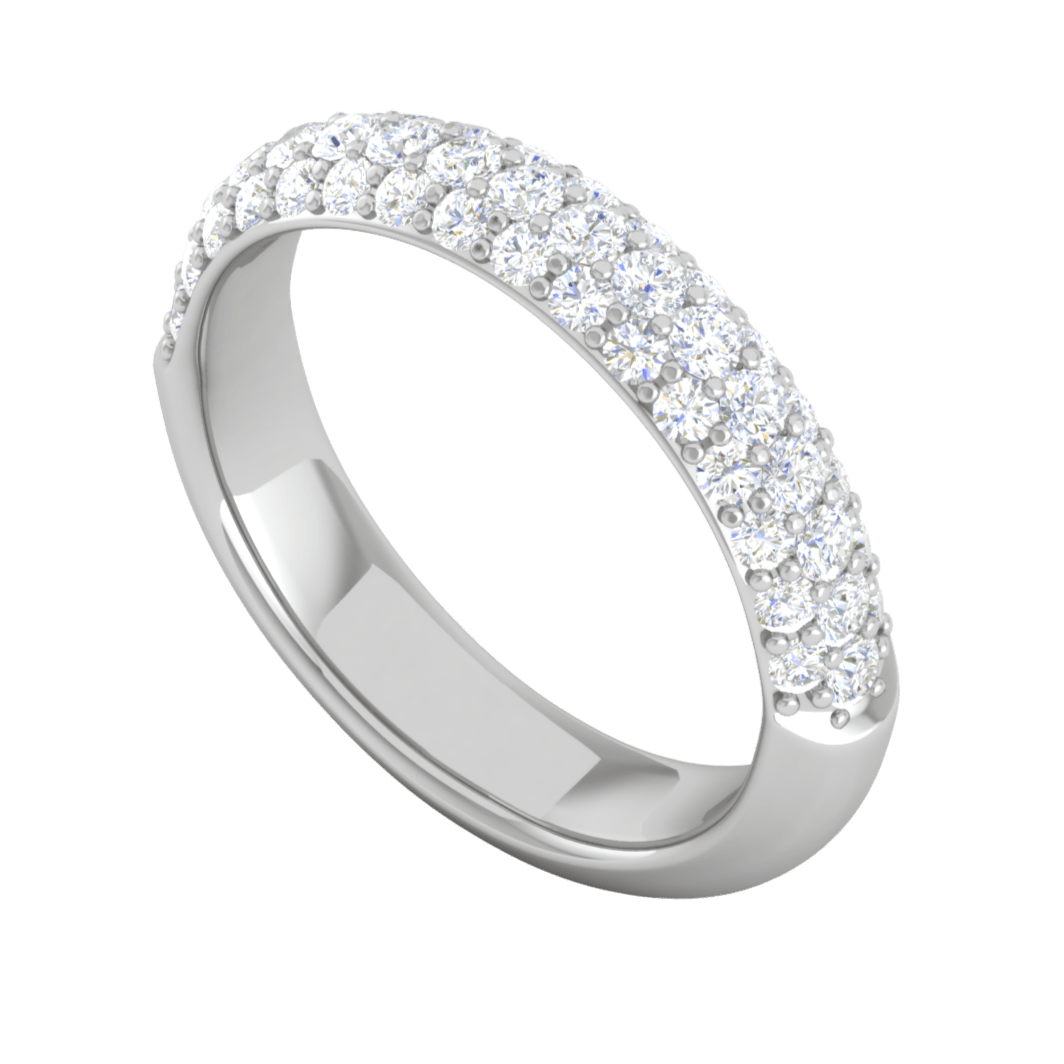 Sparkling Single Stone 18 KT Diamond Engagement Ring for Ladies