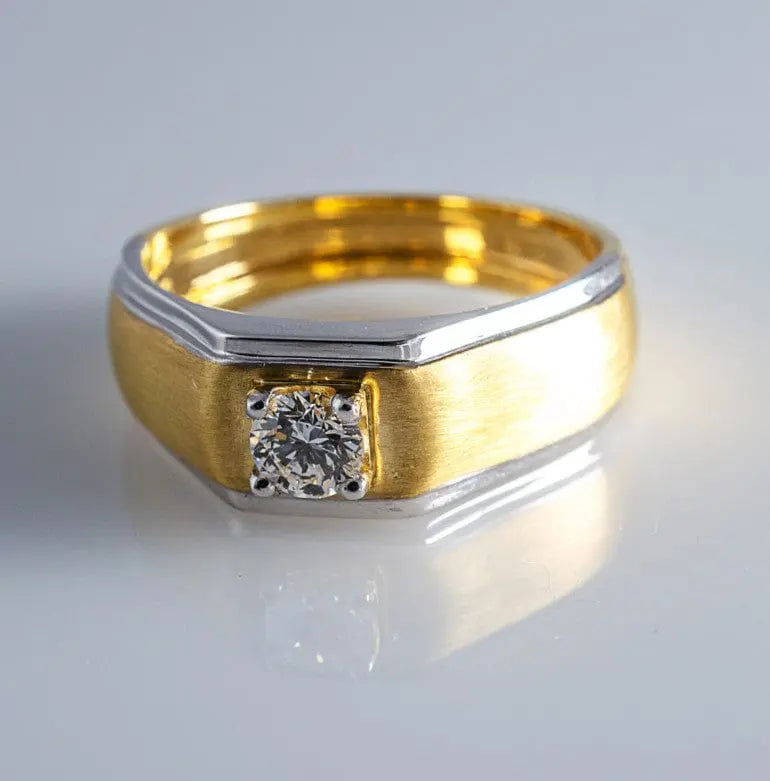 Custom Real 9K Yellow Gold Ring Men Engagement Anniversary Party Wedding  Ring Round Moissanite Diamond Luxury 6 7 8 9 10 Carat - AliExpress