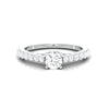 Jewelove™ Rings SI IJ / Women's Band only 30-Pointer Platinum Engagement Solitaire Ring with Diamond Accents JL PT 674