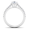Circle View of 30 Pointer Platinum Double Shank Diamond Solitaire Engagement Ring JL PT 6989