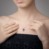 Jewelove™ Pendants & Earrings 3D Pendant Set Platinum of Rose Heart Pendant Set with Diamonds JL PT P 8072