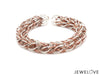Jewelove™ Bangles & Bracelets 3D Platinum & Rose Gold Bracelet for Men JL PTB 703-A