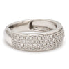 Jewelove™ Rings 4 Row Designer Platinum Half Eternity Wedding Ring SJ PTO 269