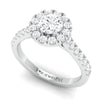 Jewelove™ Rings J VS / Women's Band only 40-Pointer Platinum Solitaire Engagement Ring with Diamond Halo & Shank JL PT 671