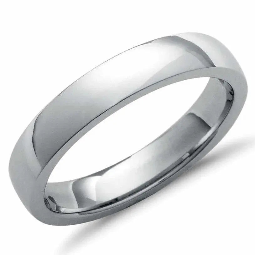 Jewelove™ Rings Women's Band only 4mm Comfort Fit Platinum Wedding Band SJ PTO 260