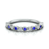 Jewelove™ Rings 5 Blue Sapphire Platinum Diamond Engagement Ring JL PT LR 7018