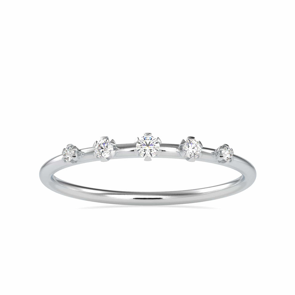Jewelove™ Rings 5 Diamond Platinum Engagement Ring JL PT 0622
