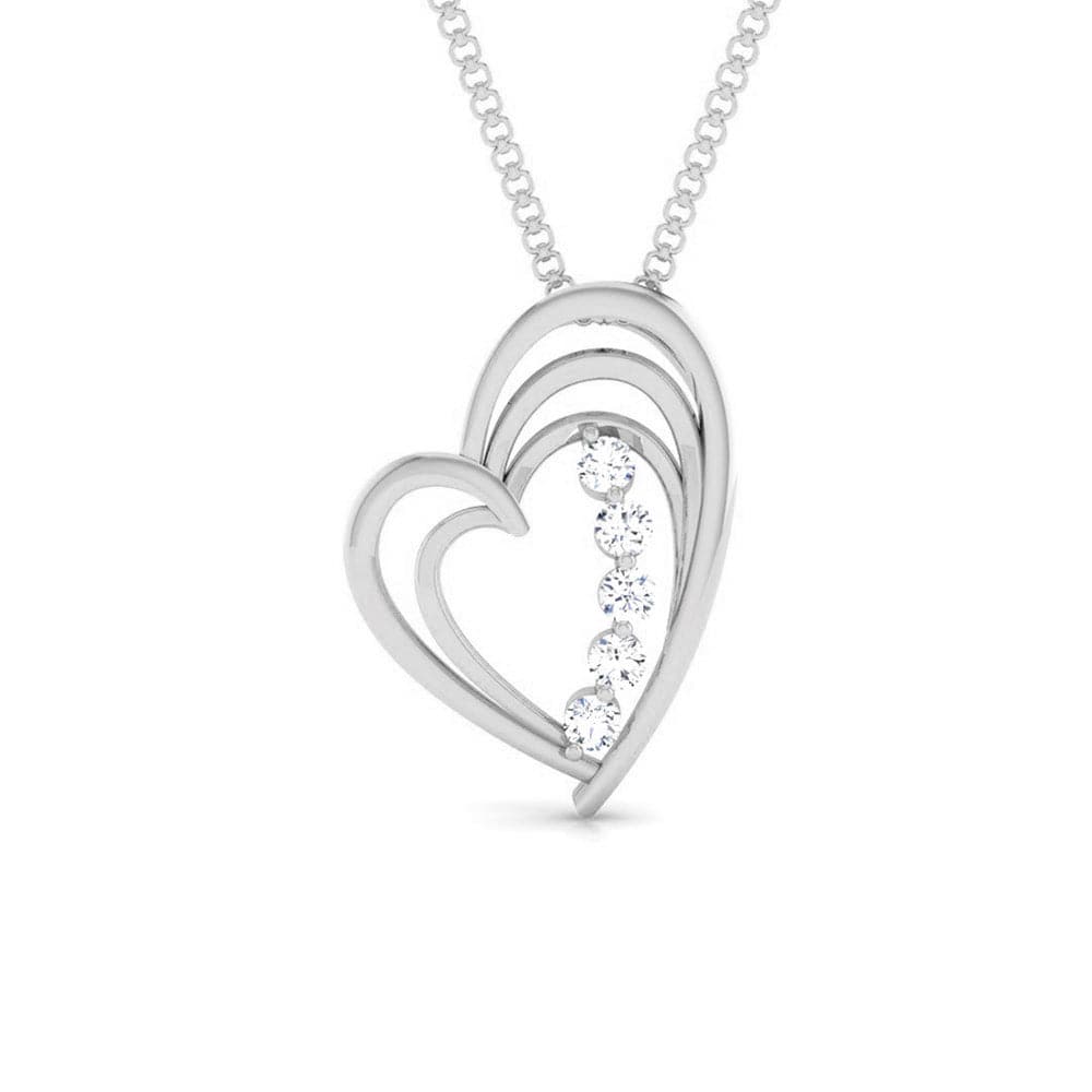 The Best Romantic Gift | Heart Diamond Pendant – DIVAA by ORRA